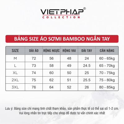 Áo Sơ Mi Nam Ngắn Tay VIỆT PHÁP Form Luxury Chất liệu Bambo In Sọc lịch lãm, sang trọng 32768