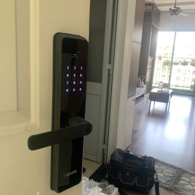 Khóa Vân Tay Kaimi BTM101 Màu Viền Đen - Hàng Chính Hãng