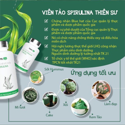 TPBVSK Viên Tảo Spirulina - Thiên Sư