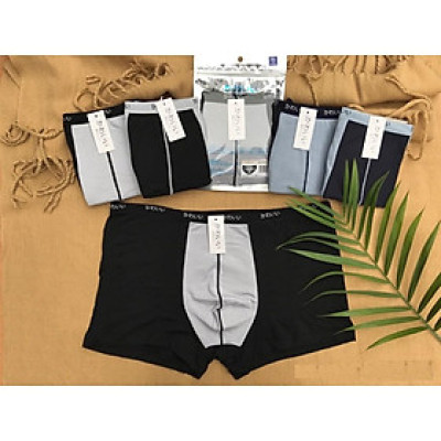 COMBO 3 QUẦN LÓT BOXER ĐÙI NAM COTTON LỤA – TẶNG TÚI ZIP BẠC