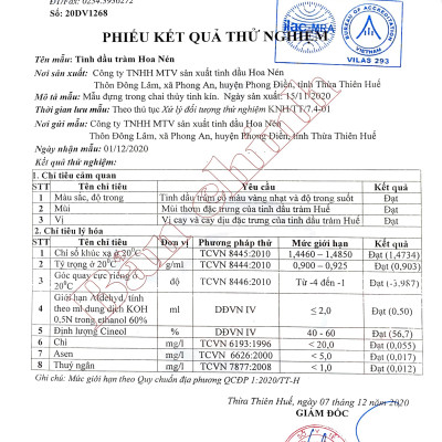 Tinh dầu Tràm Huế nguyên chất cao cấp Hoa Nén 25ml - Chuẩn VietGAP - Chăm sóc sức khỏe mẹ và bé