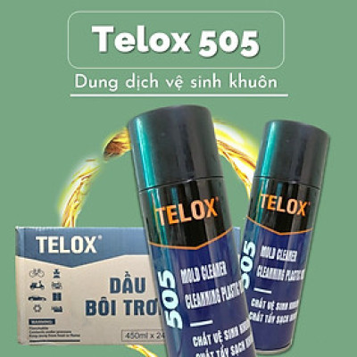 Thùng 24 bình xịt vệ sinh khuôn công nghiệp Telox 505 450ml