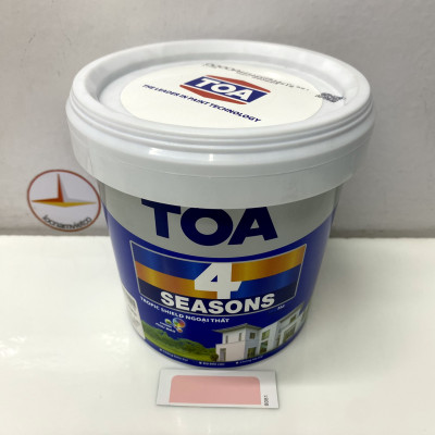 Sơn phào chỉ trong và ngoài nhà Toa 4 Seasons Tropic Shield màu hồng nhạt B- 8081_1L