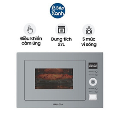 Lò Vi Sóng Âm Tủ Malloca MW-927BG - Dung Tích 27L - Điều Khiển Cảm Ứng - Hàng Chính Hãng