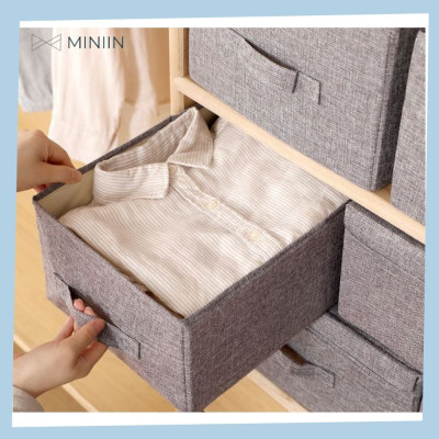 Combo 3 Hộp Vải Đựng Đồ Dùng Đa Năng – Túi Vải Thụy Điển Không Nắp Bộ 3 Chiếc Sang Trọng, Đẳng Cấp - Tiện Ích - Hàng Chính Hãng MINIIN