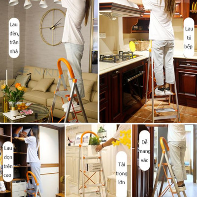 Thang nhôm tay vịn khung INOX Nikita NKT-IN07