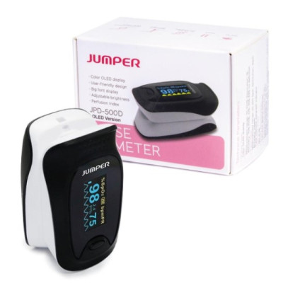 Máy đo nồng độ oxy máu SPO2 và nhịp tim, chỉ số PI Jumper JPD-500D (Chứng nhận FDA hoa kỳ)