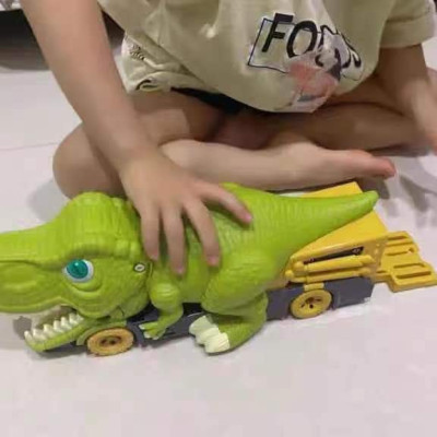 Đồ chơi xe khủng long bạo chúa nuốt ô tô/ khủng long con kèm nhiều oto/ khủng long con hợp kim cao cấp kích thước lớn cho bé