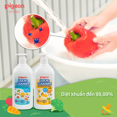 Nước Rửa Bình Sữa Pigeon Hương Tự Nhiên (New 2022)