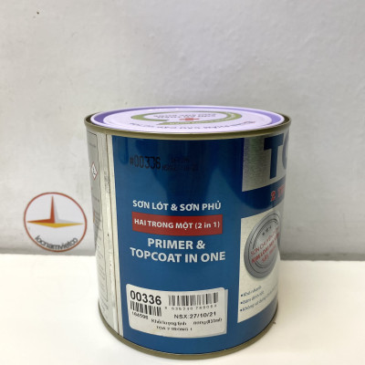 Sơn sắt mạ kẽm Toa 2 trong 1 màu đỏ 336 _ 800G