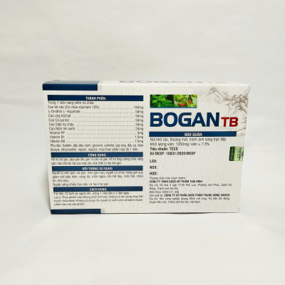 Viên Uống Bổ Gan Nấm Lim Xanh – Sự Kết Hợp Giữa Nấm Lim Xanh, Cà Gai Leo, Cao Kế Sữa Giúp Giải Độc Gan, Bảo Vệ Tế Bào Gan, Ức Chế Sự Phát Triển Của Virut Viêm Gan B, C - BOGAN TB Hộp 60 Viên