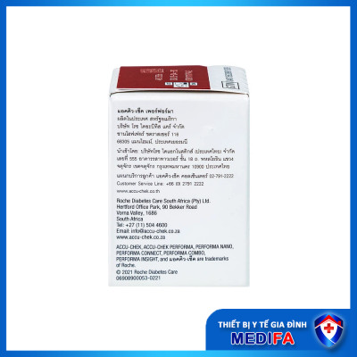 Hộp 25 Que Thử Đường Huyết Accu-Chek Performa Có Nắp Nhựa Hút Ẩm Hạn Chế Việc Hỏng Que Thử
