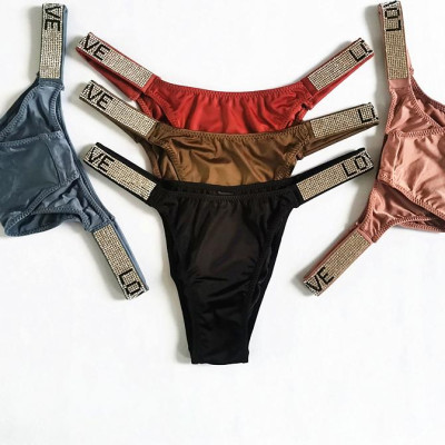 QUẦN SEXY THUN LẠNH DÂY ĐÍNH ĐÁ LOVE 1906