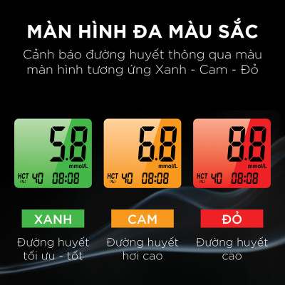 Máy đo đường huyết Yamada - Giọng nói tiếng Việt thông minh, đo chỉ số hồng cầu HCT, tặng 10 que thử