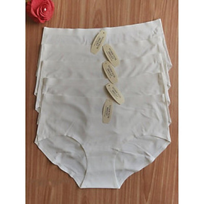 Combo 05 Quần lót su trơn màu trắng từ 35kg đến 60 kg