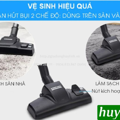 Máy hút bụi gia đình Karcher VC3 Plus *KAP - 1100W - Hàng chính hãng - Lọc Hepa 2