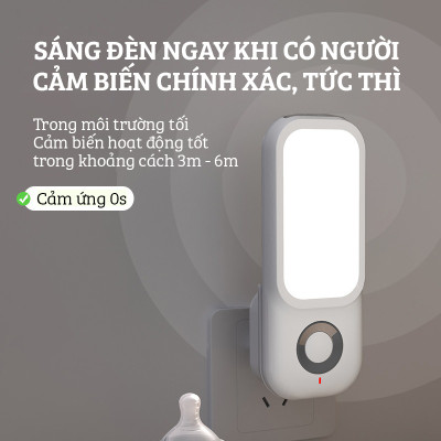Đèn Ngủ Cảm Ứng Thông Minh Sử Dụng Pin Sạc FEIDASH TB-38SL - Cảm Ứng Nhạy Bén Khi Có Chuyển Động - Chiếu Sáng Đa Chức Năng, Có Thể Cầm Tay Sử Dụng Như Đèn Pin - Sạc Bằng Cáp Sạc USB-C Và Sạc Không Dây Qua Đốc Sạc Adapter 