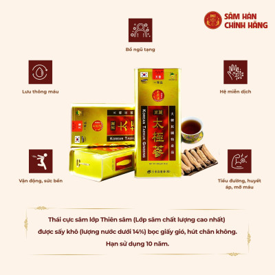 Thái cực sâm củ khô 300g – số 10 (10củ special) – Daedong