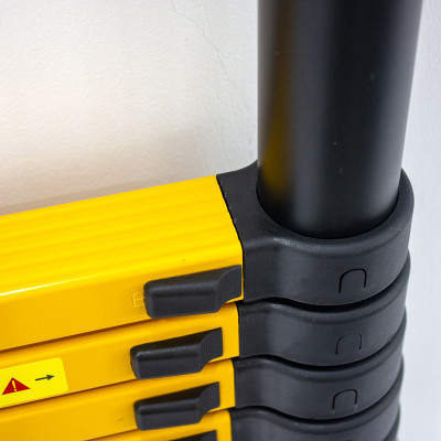 Thang nhôm rút gọn SUMIKA SKS380 - Chiều cao tối đa 3.8m, sơn tĩnh điện, chống trầy xước, khóa chốt cao cấp, đế cao su chống trượt, bậc thang diện tích rộng, nhỏ gọn, tiện lợi di chuyển