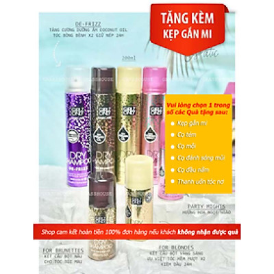  [FULL MÀU - Made in UK] Dầu Gội Khô Girlz Only 200ml giúp làm phồng, hỗ trợ cải thiện tình trạng khô bết tóc (Party Night, Dawn 