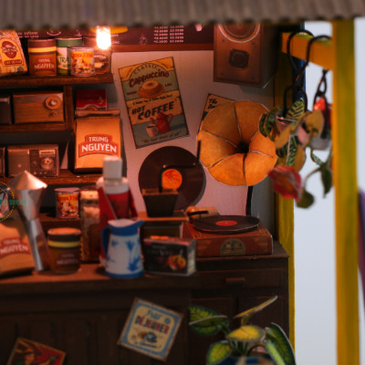 MÔ HÌNH TỰ LẮP RÁP DIY SÀI GÒN THU NHỎ - CÀ PHÊ ĐÁ - AD07