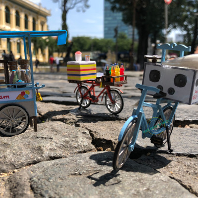 MÔ HÌNH TỰ LẮP RÁP DIY SÀI GÒN TÍ HON - XE KEM - HR05