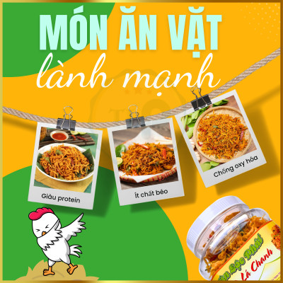 KHÔ GÀ LÁ CHANH COMBO 1KG - MỖI BỊCH 500G