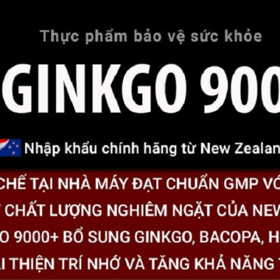 Viên uống bổ não nhập khẩu chính hãng New Zealand GO GINKGO 9000+ (60 viên) hỗ trợ tăng cường tuần hoàn não, cải thiện trí nhớ, tăng khả năng tập trung