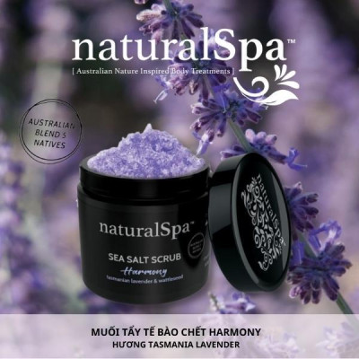 Tẩy tế bào chết muối khoáng cải thiện làn da xỉn màu, phục hồi làn da tươi sáng tự nhiên - naturalSpa Harmony Sea Salt Scrub 500gr