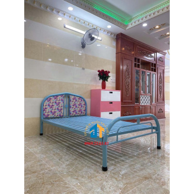 Giường sắt đơn ngang 1m màu xanh - ĐẠI THÀNH