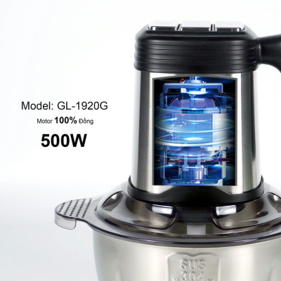 Máy xay thịt Gali GL-1920M Dung tích 2 Lít, Motor 100% bằng đồng, có 3 tốc độ xay. Hàng chính hãng chất lượng cao, bảo hành 24 tháng