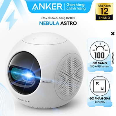 Máy chiếu di động NEBULA (by Anker) Astro, hỗ trợ chiếu 100 inch, độ sáng 100ANSI, độ phân giải 480p, thời gian chiếu liên tục 2.5 giờ - D2400
