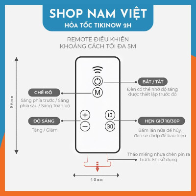 Đèn Ngủ Oval Thông Minh Kèm Remote, 10 Cấp Độ Sáng, Hẹn Giờ Tắt - Chính Hãng NAVIVU