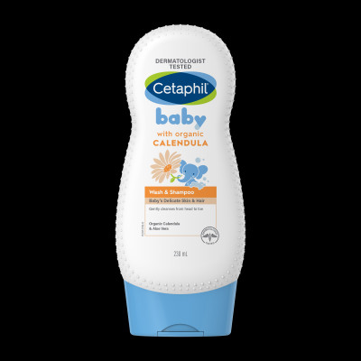 Cetaphil Baby tắm gội hữu cơ Organic - Cetaphil Baby Wash & Shampoo with Organic Calendula Hair & Body 230ml