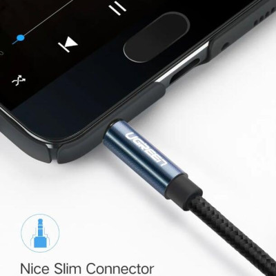 Ugreen UG50361AV112TK 1M màu Đen Cáp âm thanh 2 đầu 3.5mm dương - HÀNG CHÍNH HÃNG