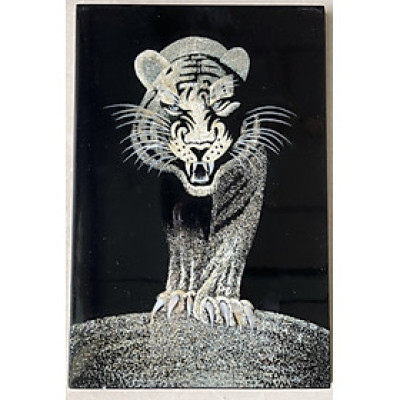 Tranh sơn mài - MÃNH HỖ UY PHONG - cẩn ốc, trứng hàng xuất khẩu