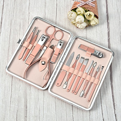 Bộ Dụng Cụ Bấm Móng Tay 16 món - Bộ Cắt, Bấm Dũa Móng Tay  Cao Cấp Có Hộp Đựng Sang Trọng