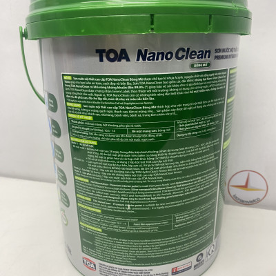 Sơn nước nội thất cao cấp Toa Nanoclean màu xám 8268_ 5L