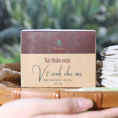 Thảo mộc vệ sinh cho mẹ Wonmom, xông vùng kín thơm tho, se khít Wonmom ( 10 Túi/Hộp )