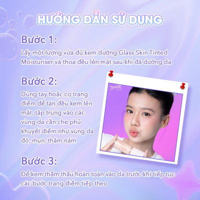 Kem Lười - Kem Dưỡng Trang Điểm myKella Nâng Tone Da, Che Phủ Hoàn Hảo, Dưỡng Da Bóng Khỏe & Phù Hợp Với Mọi Loại Da - Glass Skin Tinted Moisturiser 30ml