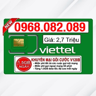 Sim Viettel số đẹp - Hàng chính hãng - 0968.082.089