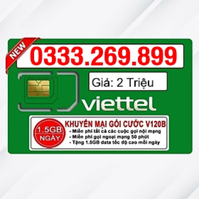 Sim Viettel số đẹp - Hàng chính hãng - 0333.269.899