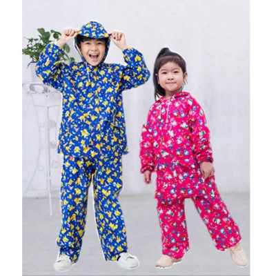 Bộ áo mưa cho cho bé trai và bé gái từ 3 - 5 tuổi  ,vải dù cao cấp  ,siêu bền , chống thấm nước , họa tiết hoạt hình nhiều màu  kèm túi đựng giao màu ngẫu nhiên