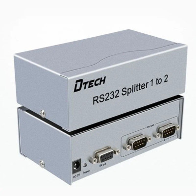 Bộ chia cổng RS232 1 ra 2 có cấp nguồn chính hãng DTECH DT-5047. Hàng chính hãng !!! 