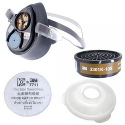 Bộ mặt nạ phòng độc 3M 3100, 3200 Chính hãng kèm phin lọc 3M 3301K-100, Tấm lọc 7711 và nắp đậy 774