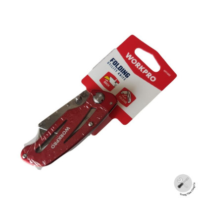 Dao tiện ích có lưỡi cắt gấp gọn, bằng nhôm mở nhanh Workpro WP211003