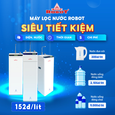 MÁY LỌC NƯỚC NÓNG THÔNG MINH - LẠNH ROBOT GrandPlus-9 - Hàng Chính Hãng
