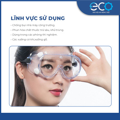 Kính bảo hộ lao động 3M cao cấp Mỹ 11621AF chống bụi, chống hóa chất, chống sương mờ, kính phun thuốc trừ sâu