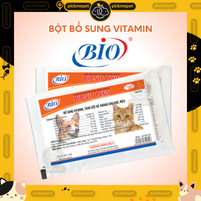 Bio Vit Plus - Bột Bổ Sung Vitamin Tăng Đề Kháng Cho Chó Mèo (5g) Bio Vitamin Plus