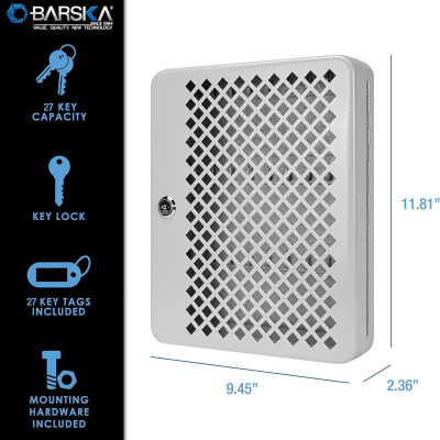 Tủ treo chìa khóa (giá treo chìa) Barska 27 vị trí CB13756 (27 chỗ móc chìa, mặt lưới)-USA
